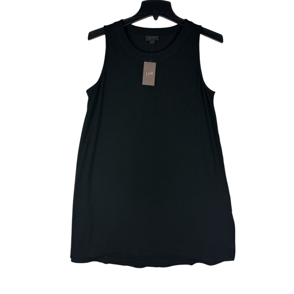 J. Jill Wearever Black Tank Top Small Tall ST A-Line Shell Crew Neck 152023 NEW